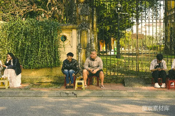 高清摄影 城市角落的悠闲时光