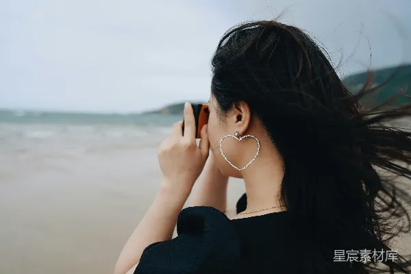 高清摄影 海边的摄影师