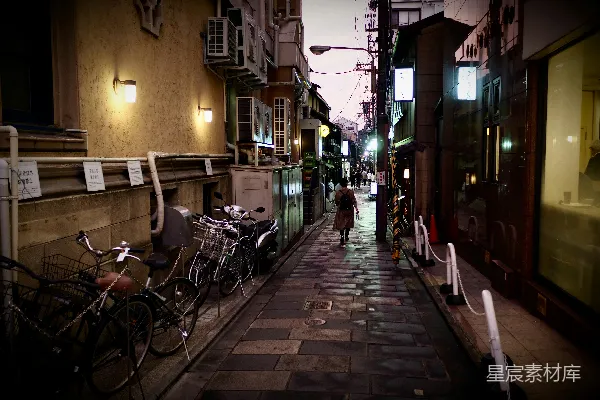 高清摄影 夜晚的京都小巷