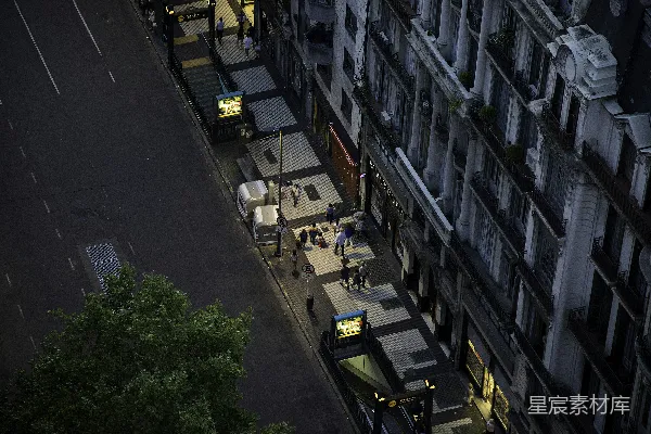高清摄影 城市街景俯瞰