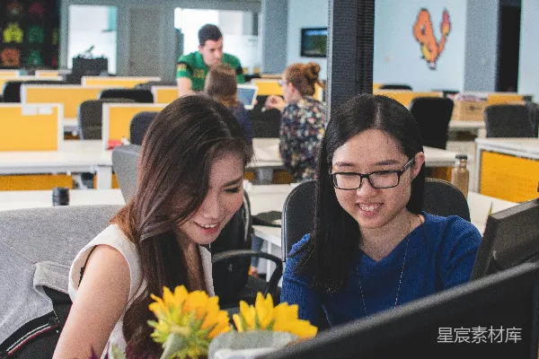 高清摄影 办公室里的合作时光