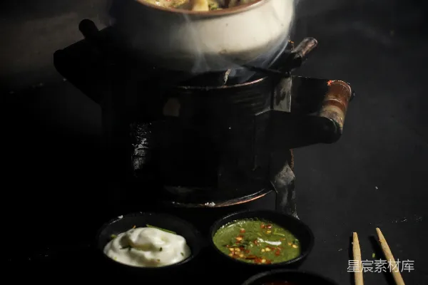 高清摄影 热腾腾的水饺料理