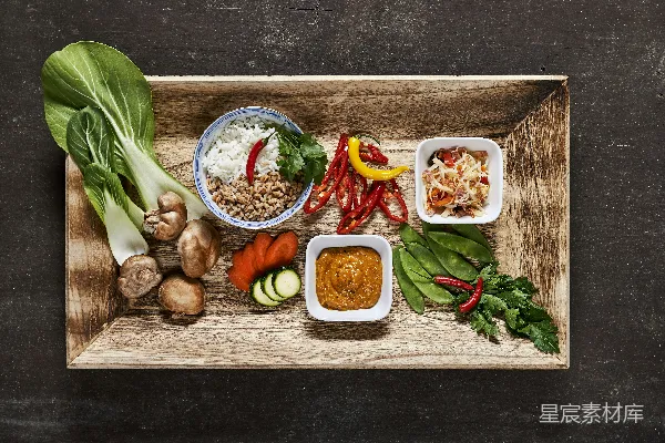 高清摄影 中式素食拼盘