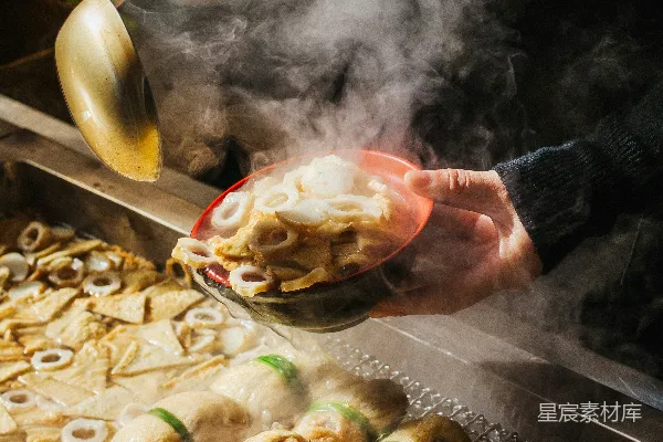 高清摄影 热腾腾的街头小吃
