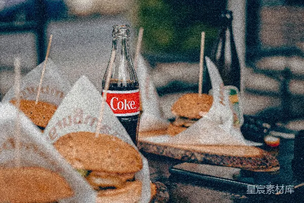 高清摄影 汉堡与可乐的美味组合