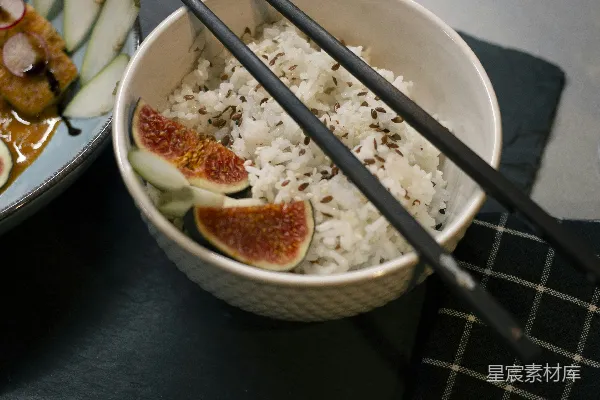 高清摄影 素食碗与筷子