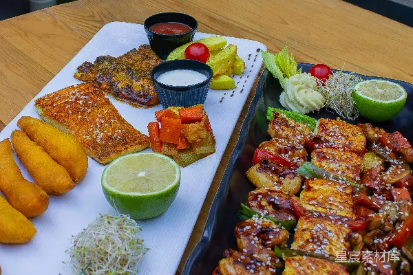 高清摄影 户外美食拼盘