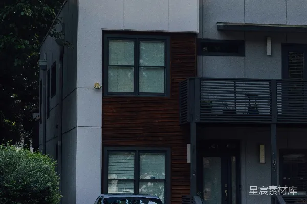 高清摄影 现代住宅与豪华SUV