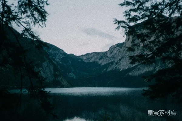 高清摄影 宁静的湖畔夜晚