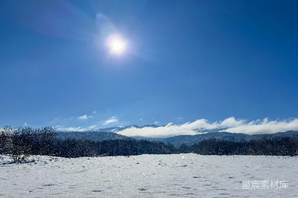 高清摄影 冬日阳光下的雪景