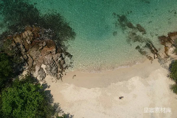 高清摄影 空中俯瞰的宁静海滩