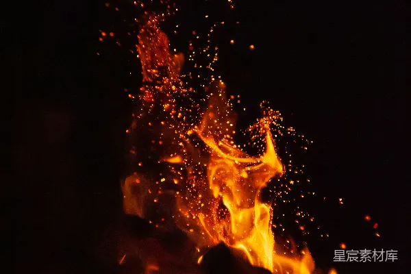 高清摄影 夜晚的篝火