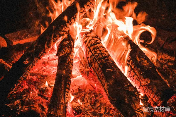 高清摄影 篝火夜景