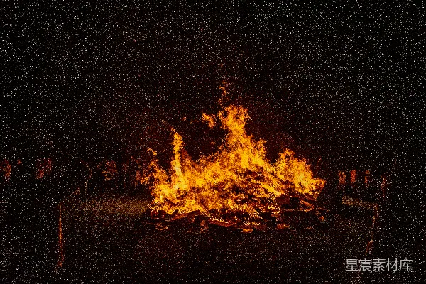 高清摄影 篝火晚会