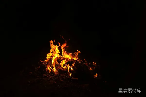 高清摄影 夜幕下的火焰