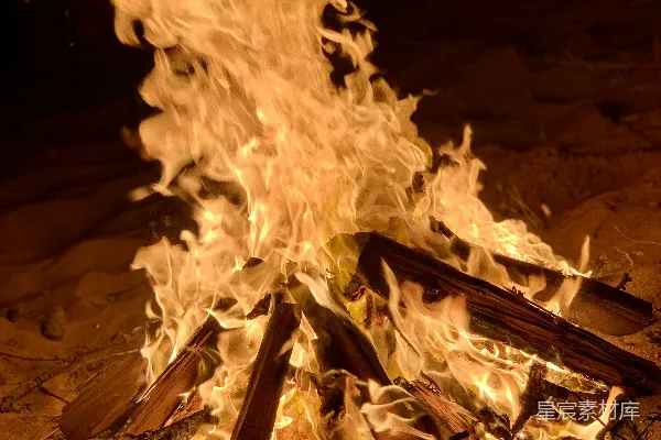 高清摄影 篝火夜景