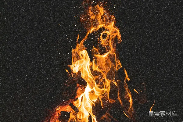 高清摄影 夜幕下的篝火