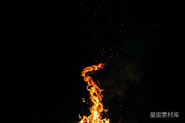 高清摄影 夜幕下的篝火