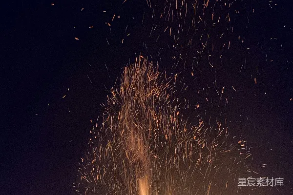 高清摄影 夜空中的烟火