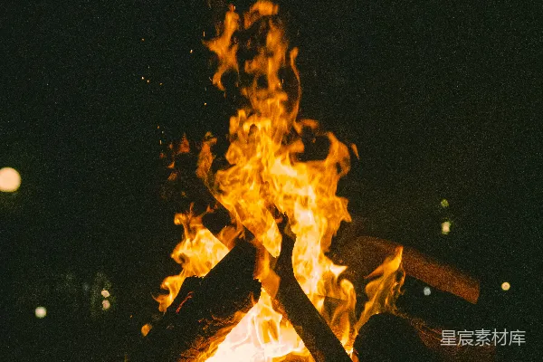 高清摄影 篝火夜景