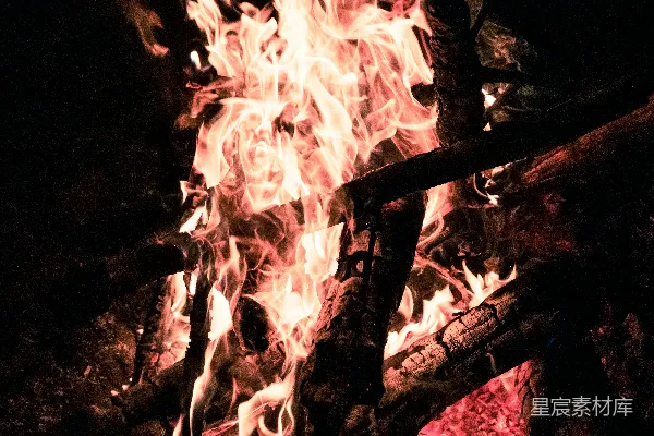 高清摄影 篝火的夜晚
