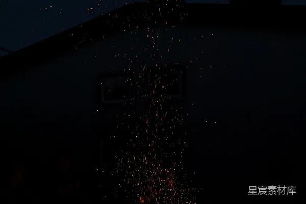 高清摄影 夜幕下的篝火