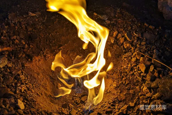高清摄影 夜幕下的篝火