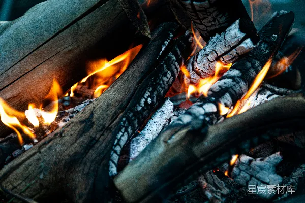 高清摄影 篝火的温暖