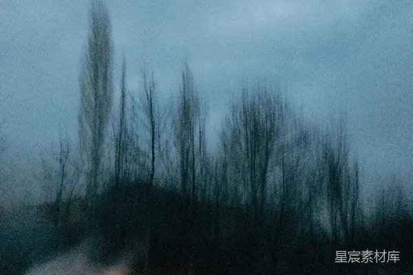 高清摄影 雾中的篝火