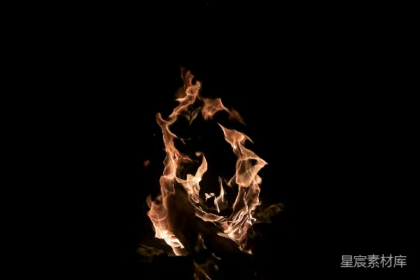 高清摄影 夜幕下的篝火