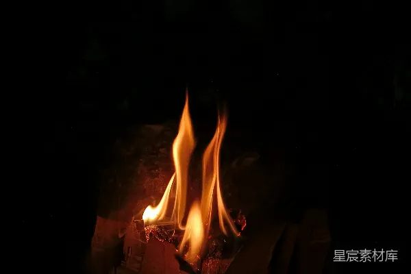 高清摄影 篝火夜景