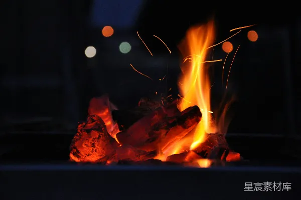 高清摄影 篝火的夜景