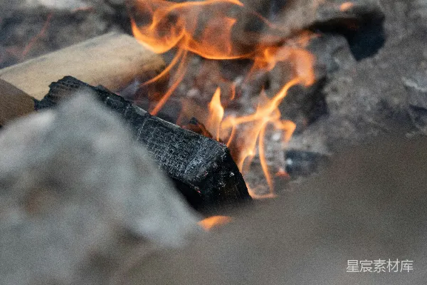 高清摄影 篝火的温暖