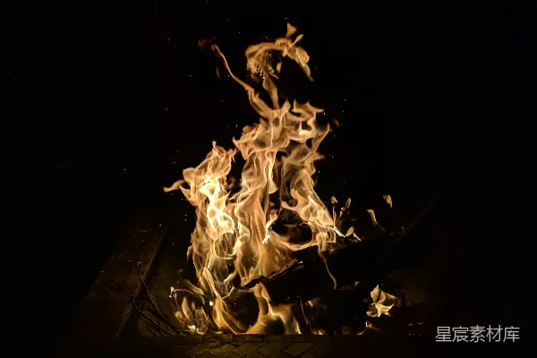 高清摄影 篝火的夜晚