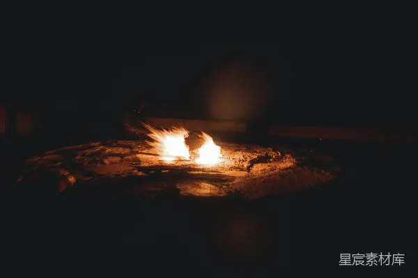 高清摄影 篝火夜景