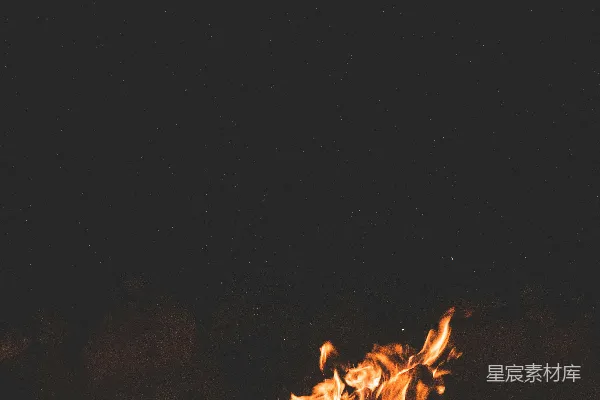 高清摄影 星空下的篝火