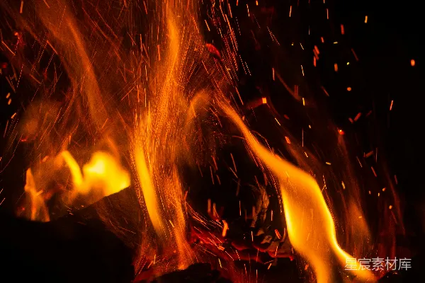 高清摄影 篝火的夜
