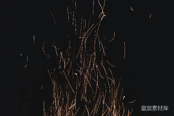 高清摄影 夜空中的火花