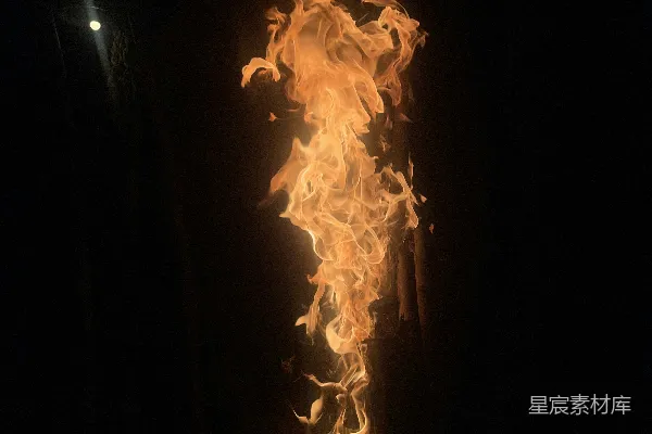 高清摄影 夜色中的火焰