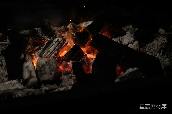 高清摄影 夜晚的篝火
