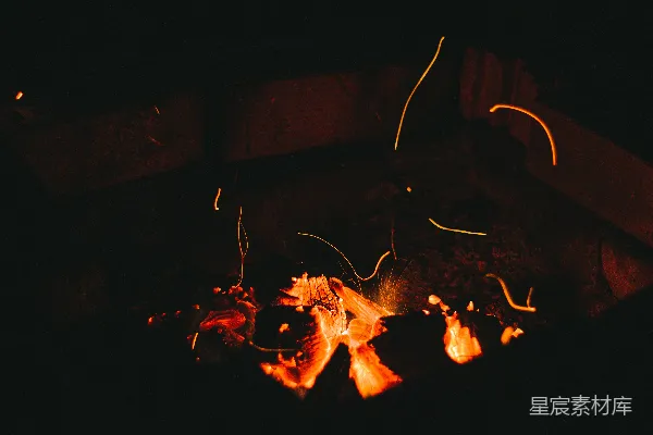 高清摄影 篝火夜景