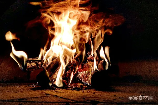 高清摄影 炉火中的火焰