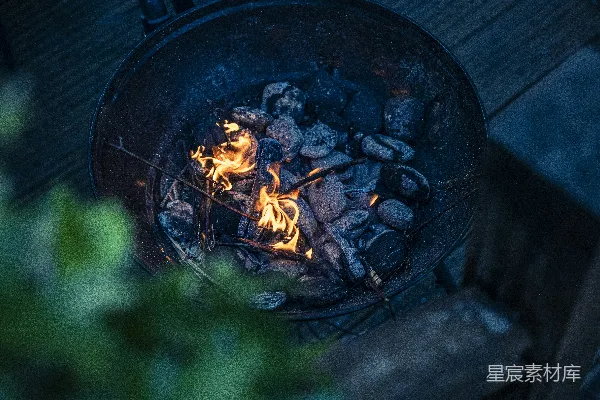 高清摄影 篝火夜景
