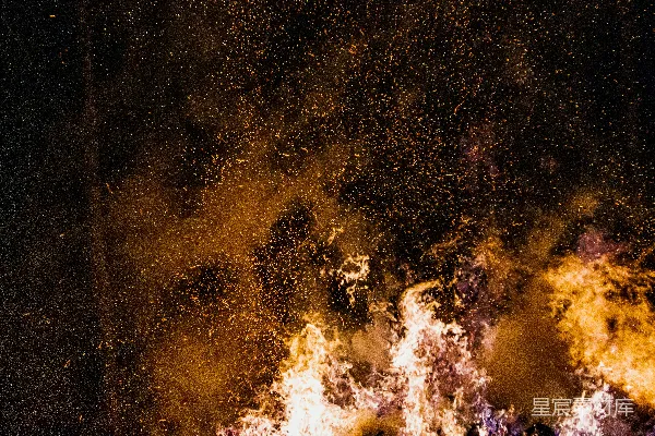 高清摄影 夜空中的火花