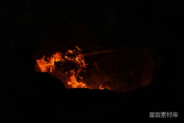 高清摄影 黑暗中的火焰