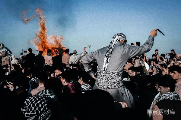 高清摄影 传统火祭仪式