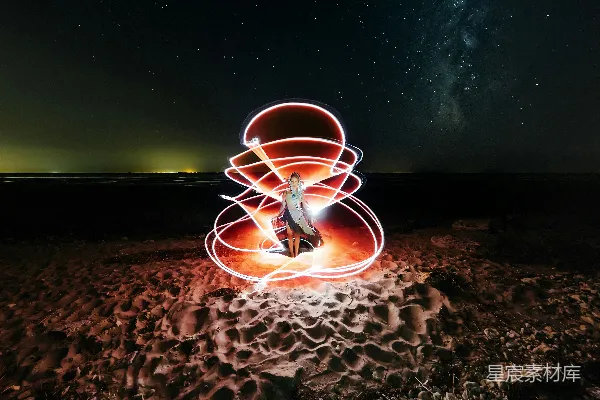 高清摄影 星夜下的光绘艺术