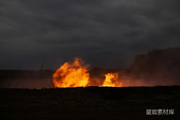 高清摄影 燃烧的田野