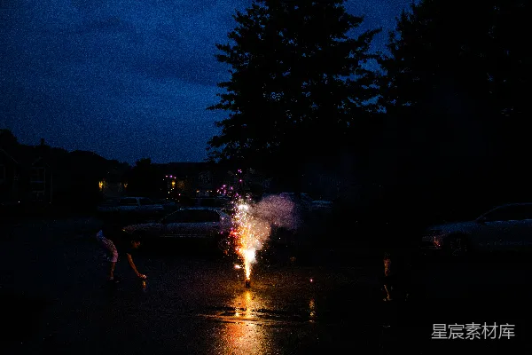 高清摄影 夜幕下的烟花秀