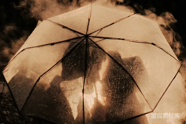 高清摄影 雨中伞影